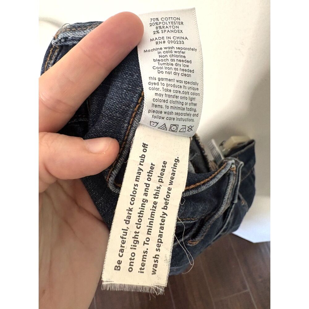 PacSun Dark Wash Distress Skinny Jeans 29 R High Rise Raw He Rip Ankle Jeggings - Picture 7 of 10